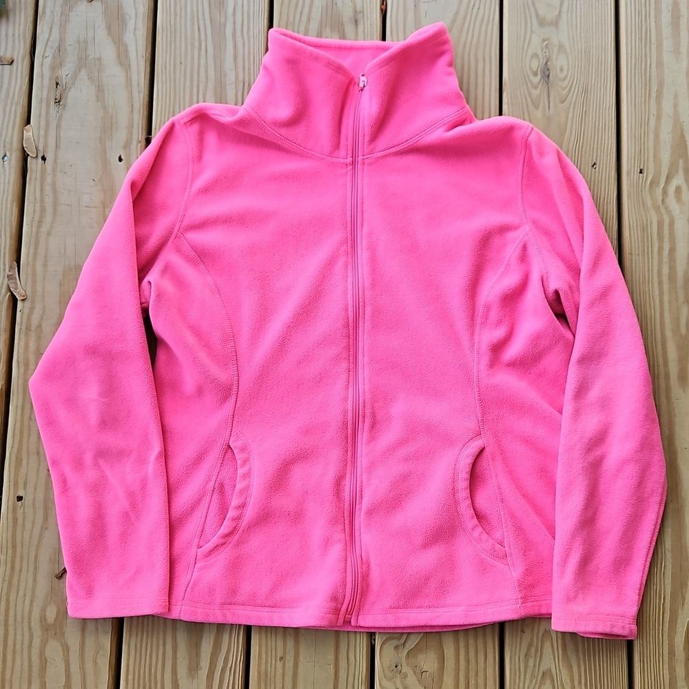 Old Navy Hot Pink Fleece Zip Up Jacket XL